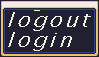 A window box style stamp with 'login' and 'logout' rapidly rotating from top to bottom.